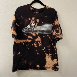 Harley Davidson tie dye shirt black orange motorcycle XL